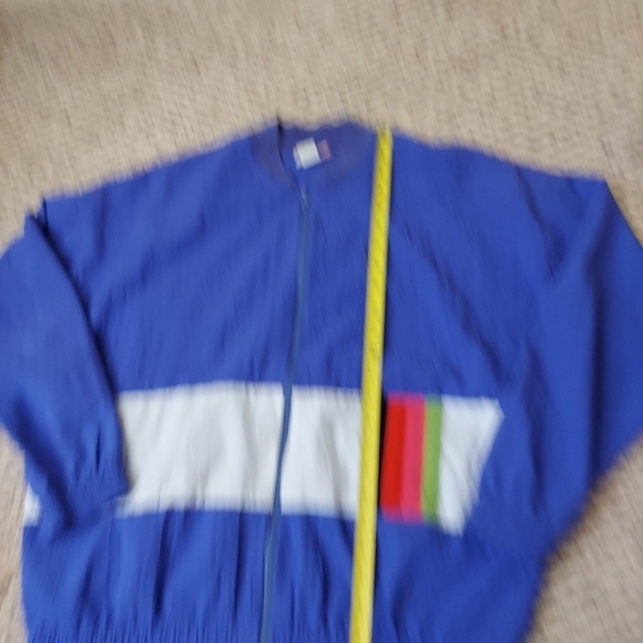 Vintage USA Sports Club Wind Jacket Adult Size Medium Track Windbreaker Zip 90s - Picture 7 of 15